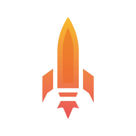 rocket logo gradient design template icon elementのイラスト素材