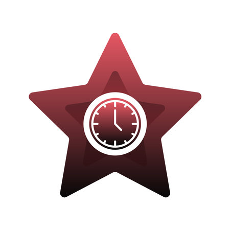 clock star logo gradient design template icon elementのイラスト素材