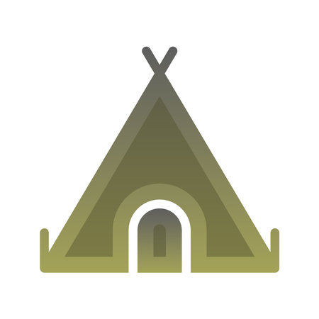 tent logo gradient design template icon elementのイラスト素材