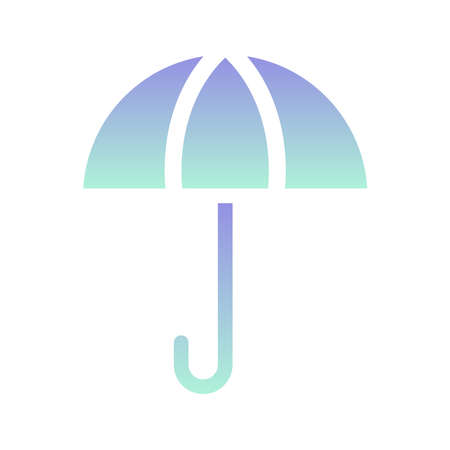 umbrella logo gradient design template icon elementのイラスト素材