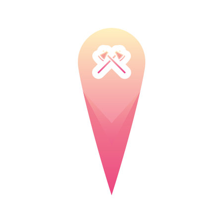 axe location logo gradient design template icon elementのイラスト素材