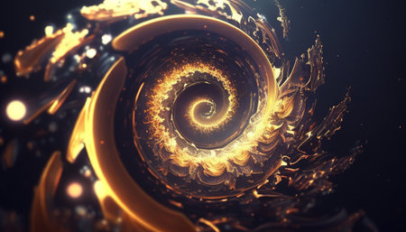 Abstract background composed of swirling particles, creating mesmerizing patterns