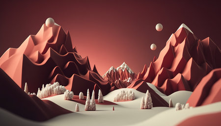 Vibrant red background, capturing the energy and excitement of celebrationの写真素材