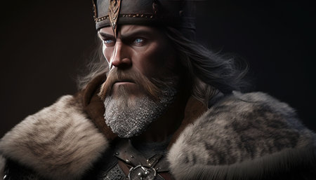 viking warrior digital art illustration, Generative AIの素材