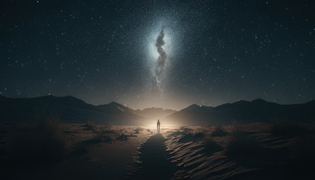 endless night apocalypse digital art illustration, Generative AIの素材