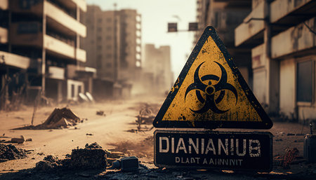 pandemic apocalypse digital art illustration, Generative AIの素材