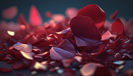 rose petals digital art illustration, Generative AIの素材