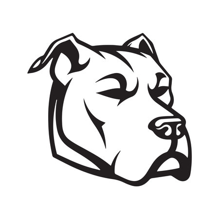 bulldog mascot logo ,hand drawn illustration. Suitable For Logo, Wallpaper, Banner, Background, Card, Book Illustration, T-Shirt Design, Sticker, Cover, etcのイラスト素材