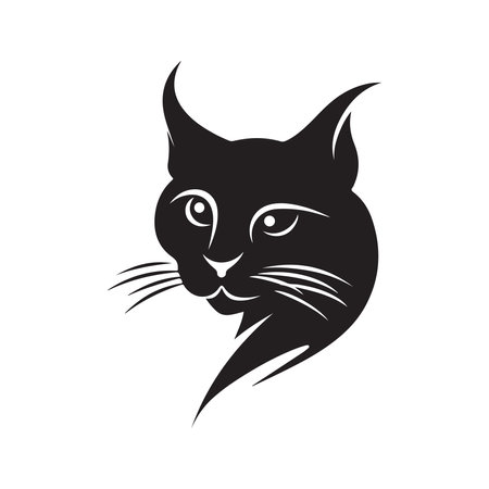 cat, vector concept digital art, hand drawn illustrationのイラスト素材