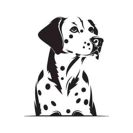 dalmatian dog, vector concept digital art, hand drawn illustrationのイラスト素材