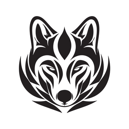 fox, vector concept digital art, hand drawn illustrationのイラスト素材