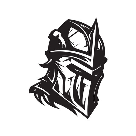 knight, vector concept digital art, hand drawn illustrationのイラスト素材