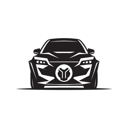 modern car, vector concept digital art, hand drawn illustrationのイラスト素材