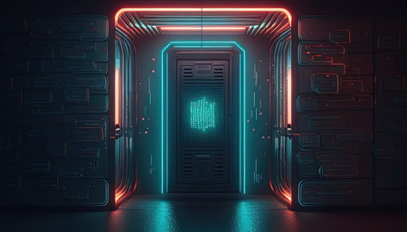 data haven portal, digital art illustration, Generative AIの素材