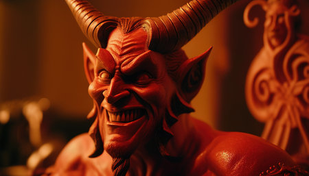 the devil, digital art illustration, Generative AIの素材