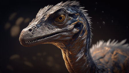velociraptor, digital art illustration, Generative AIの素材