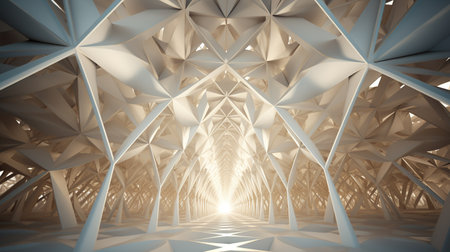 white prismatic patterns, digital art illustration, Generative AIの素材