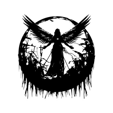 apocalyptic plague avenger, vintage hand drawn illustrationのイラスト素材