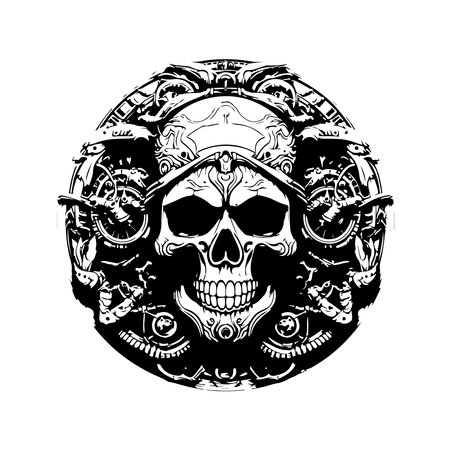 magister of malice, vintage hand drawn illustrationのイラスト素材