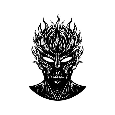 pyropirate of suffering, vintage hand drawn illustrationのイラスト素材