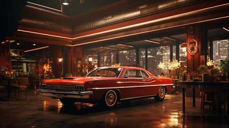 retro film aesthetic, digital art illustration, Generative AIの素材