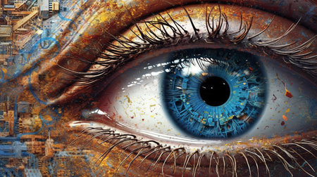 minds eye, digital art illustration, Generative AIの素材