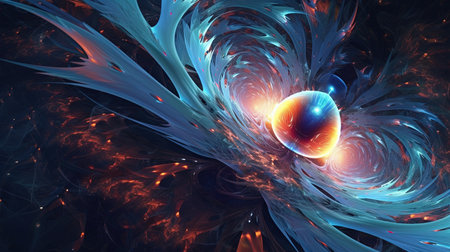 quantum perspective, digital art illustration, Generative AIの素材