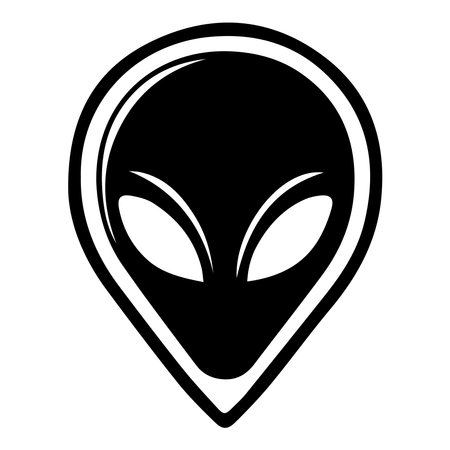 alien iconic logo vector illustration.のイラスト素材