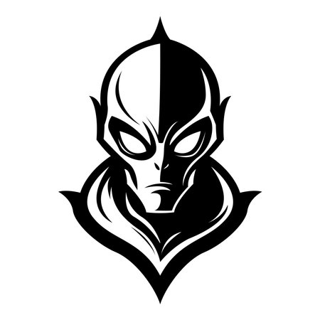 alien iconic logo vector illustration.のイラスト素材
