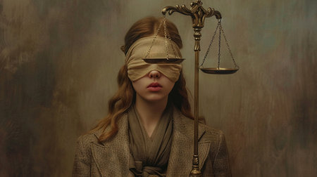 Symbol of Justice Portrait of Lady Justice Embodiedの素材