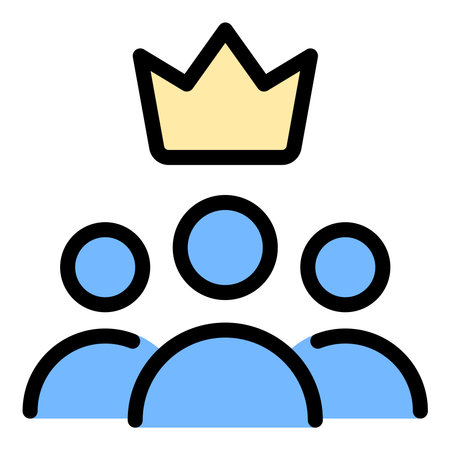 VIP icon flat line style illustration representing exclusive access and premium status, suitable for luxury events, membership services, and high-profile entertainment projectsのイラスト素材