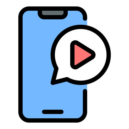 Advertisement phone icon flat line style illustration representing mobile marketing and promotional calls, suitable for telemarketing campaigns, digital advertising, and customer outreach projectsのイラスト素材