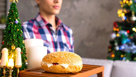 Festive photo of family decorating a Christmas tree together in warm tones, highlighting holiday spirit, tradition, joyful celebration, cozy lifestyle, and seasonal home atmosphere.の素材
