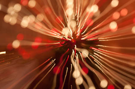 Abstract blurred Christmas tree lightsの写真素材