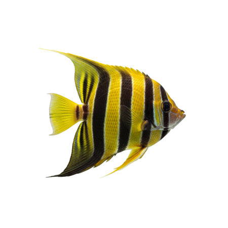 tropical fish isolated on white background with clipping path. aquarium fishの素材