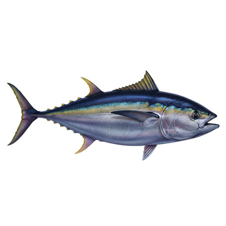 Tuna fish isolated on white background.の素材