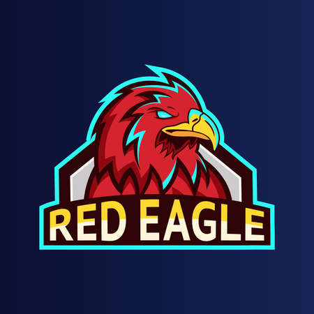 Red Eagle Logo Esport Teamのイラスト素材