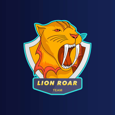 Roar Lion Logo Esport Teamのイラスト素材