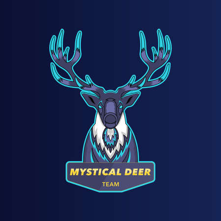 Mystical Deer Logo Esport Teamのイラスト素材