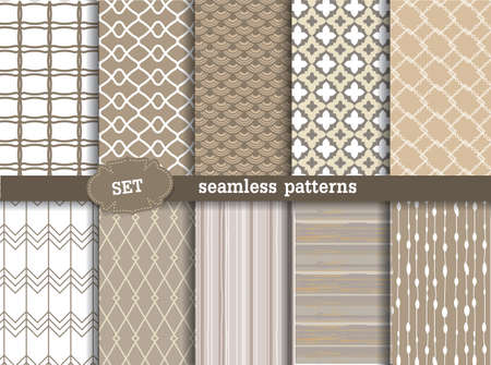 set seamless pattern retro, pattern swatches included for illustrator userのイラスト素材