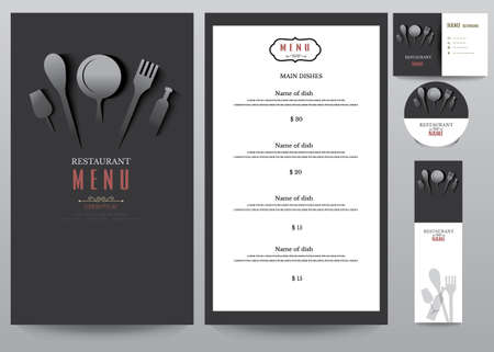Restaurant Menu Design Set.vector Illustrationのイラスト素材