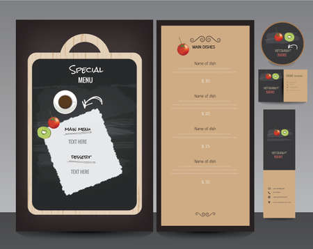 Restaurant menu design set.vector illustrationのイラスト素材