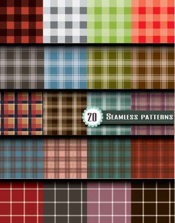 plaid seamless pattern,, pattern swatches included for illustrator user, pattern swatches included in file, for your convenient use.のイラスト素材