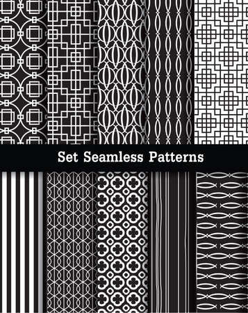set retro patterns, thai design. Pattern swatches included for illustrator user, pattern swatches included in file, for your convenient use.のイラスト素材