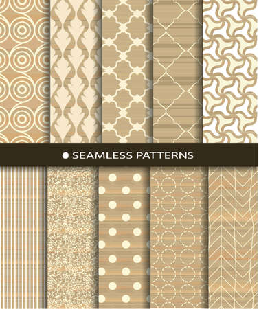 Texture seamless patterns set. Pattern swatches included for illustrator user, pattern swatches included in file, for your convenient use.のイラスト素材