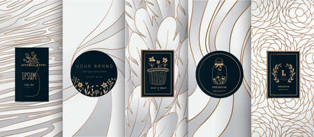 Collection of design elements,labels,icon,frames, for logo,packaging,design of luxury products.for...