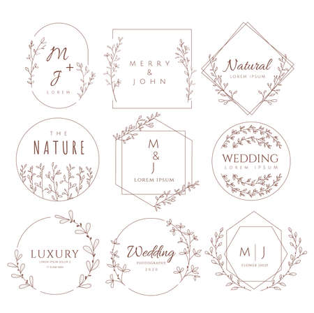 flower border and frame hand drawn style.vector illustrationのイラスト素材