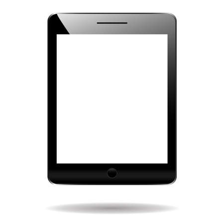 Realistic tablet pc computer with blank screen isolated on white background. Vector eps10 illustrationのイラスト素材