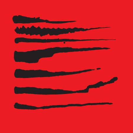 Set of vector watercolor blobs, isolated on white background. Shape design blank watercolor colored rounded shapes web buttons on red backgroundのイラスト素材