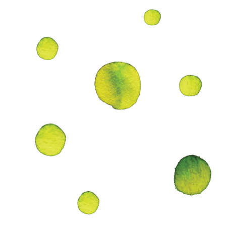 Pattern of vector watercolor blobs, isolated on white background. Shape design blank watercolor colored rounded shapes web buttons on white backgroundのイラスト素材